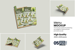 Modern Menu Mockup For Branding