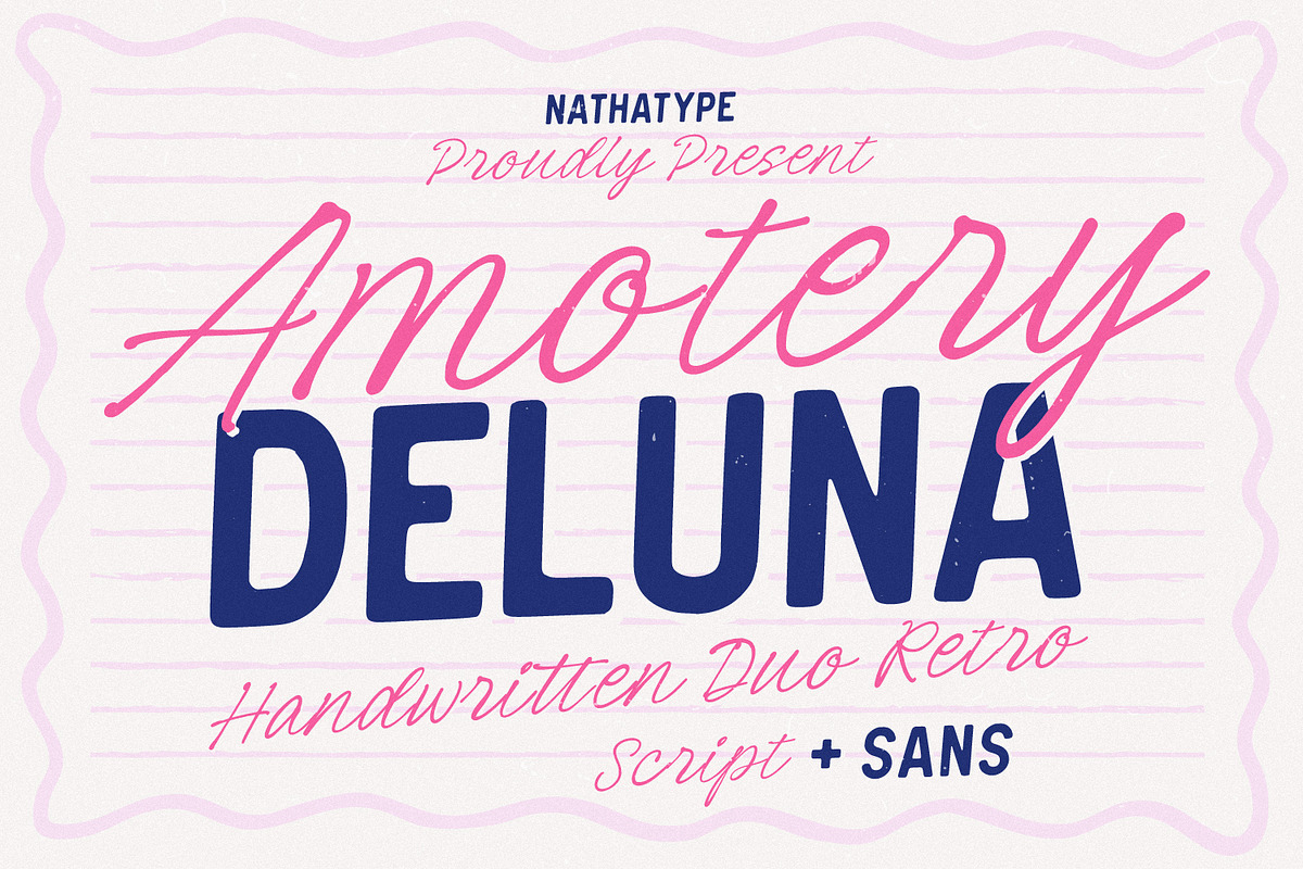 Amotery Deluna, a Script Font by Nathatype (Photo 1 of 13)