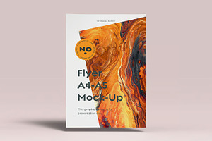 Front View Single A4 A5 Flyer Mockup