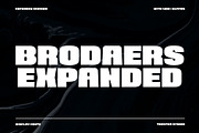 Brodaers Expanded Font, a Sans Serif Font by trustha (Thumbnail 1 of 15)