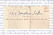 1715 Jonathan Swift, a Script Font by GLC Foundry (Thumbnail 1 of 2)