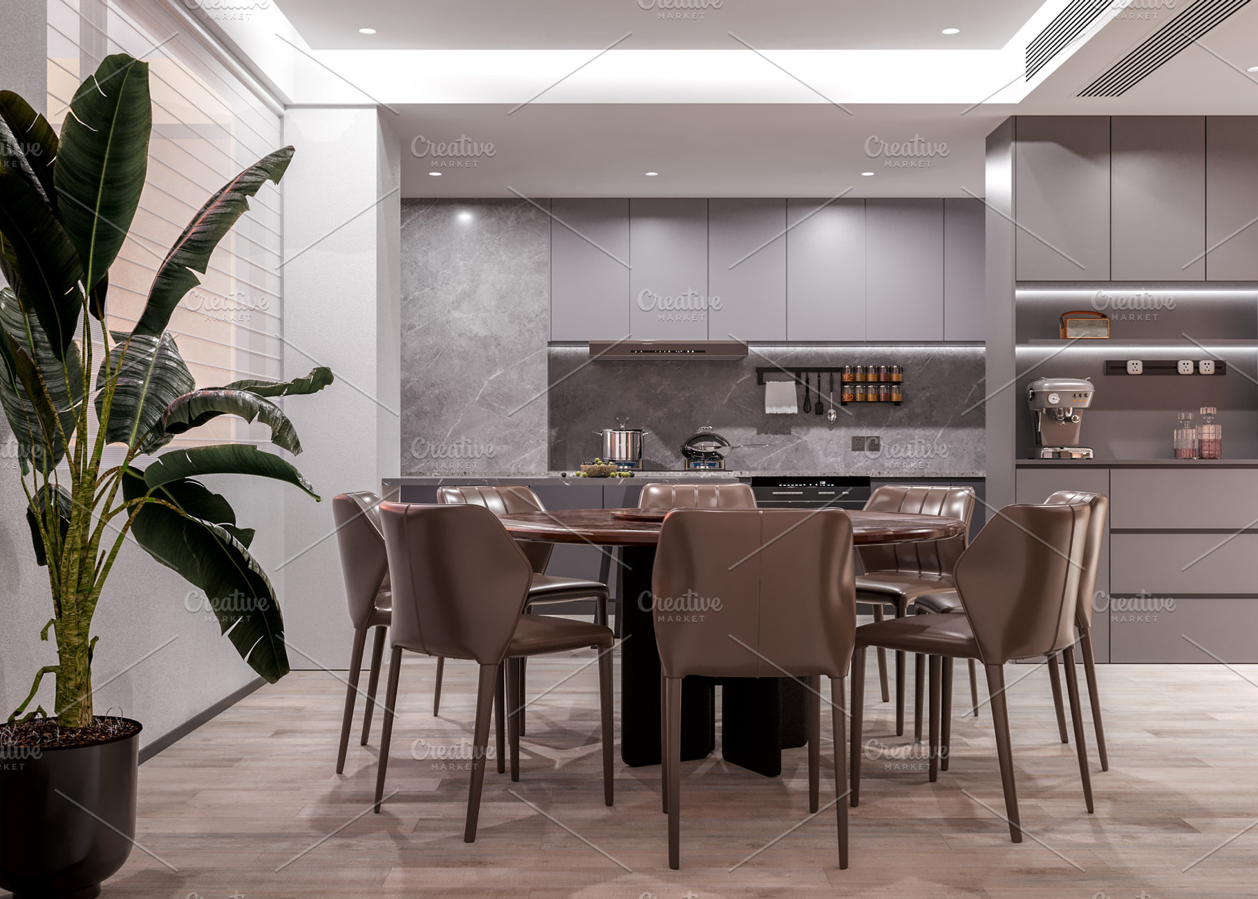 The kitchen illuminated with LED-s, an Architecture Photo by Pozitivo