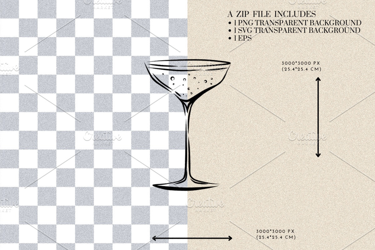 A Coupe Champagne Glass, an Object Illustration by CraftingOnSunday (Photo 2 of 3)