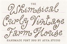 Handwritten Vintage Curly Font Duo