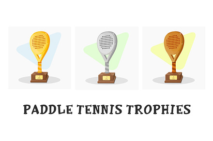 Paddle tennis trophies