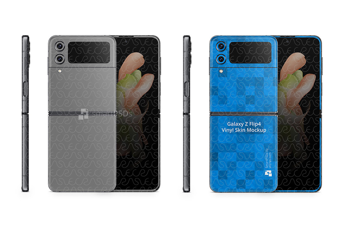 Galaxy Z Flip 4 (2022) PSD Skin PSD, a Product Mockup by VecRas (Photo 2 of 2)