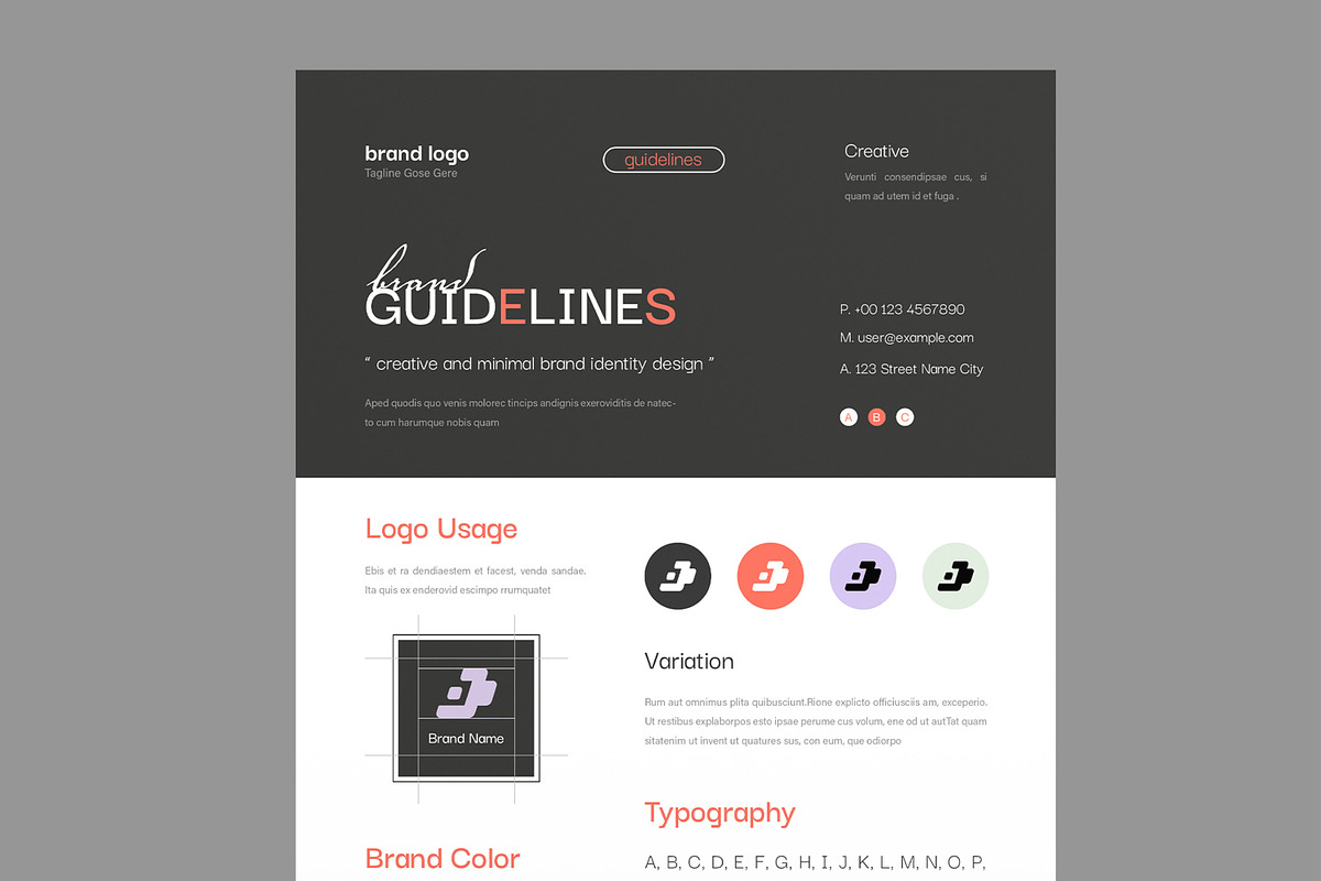 Creative Brand Kit Template, a Stationery Template by MightyDesign (Photo 4 of 8)