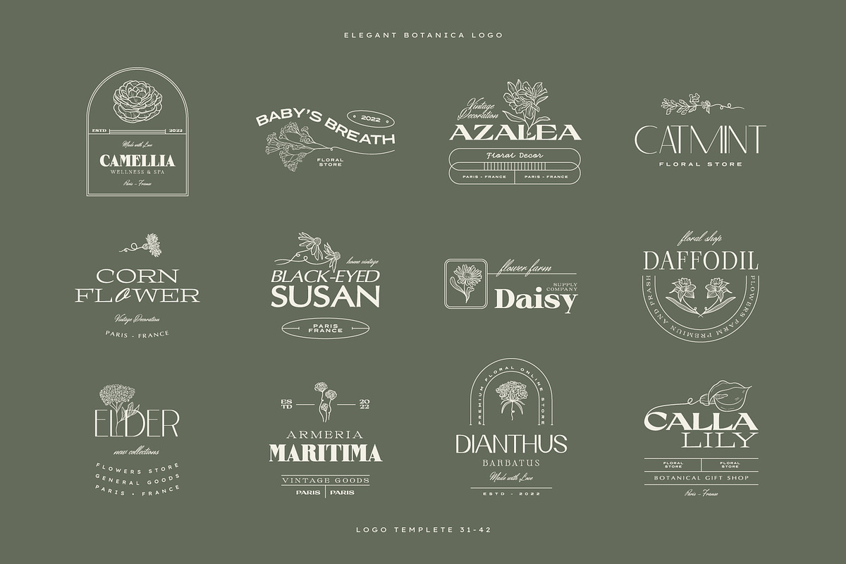 Elegant Botanica | Logo Kit, a Branding & Logo Template by KetteCreate (Photo 15 of 20)