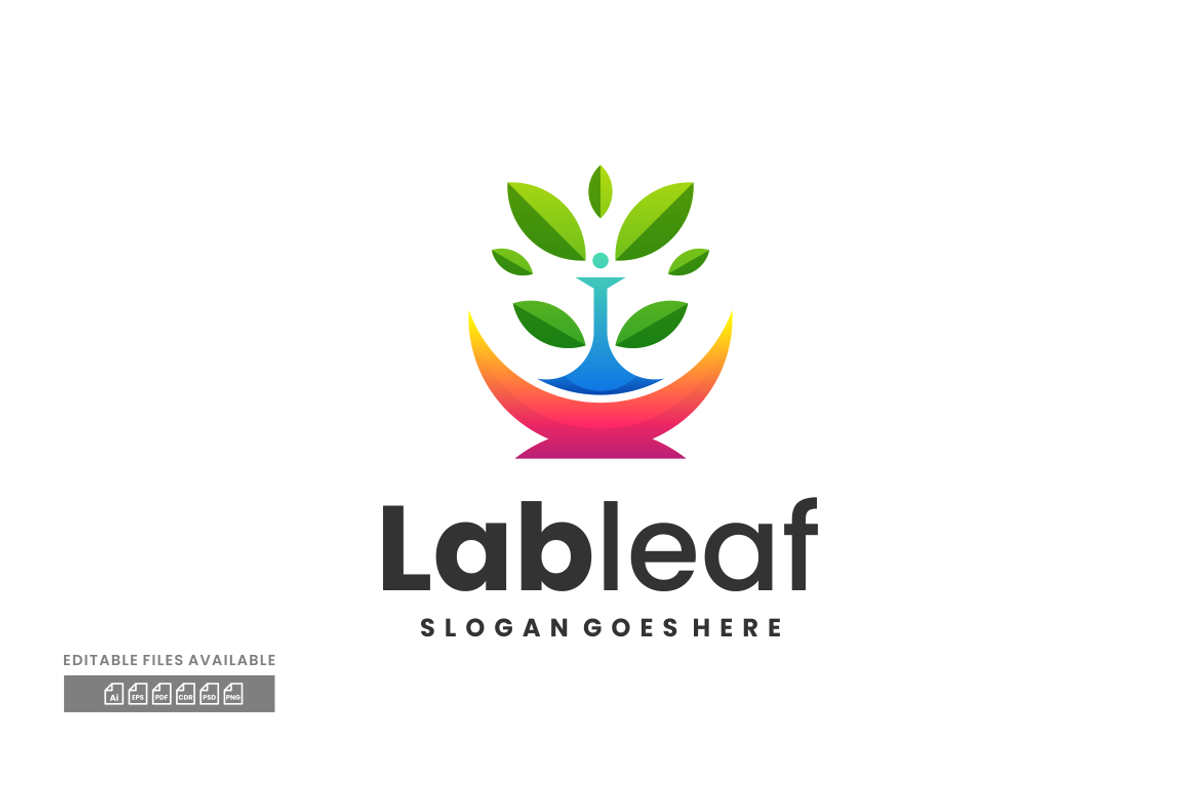 Lab Leaf Gradient Colorful Logo, a Branding & Logo Template by ivan_artnivora