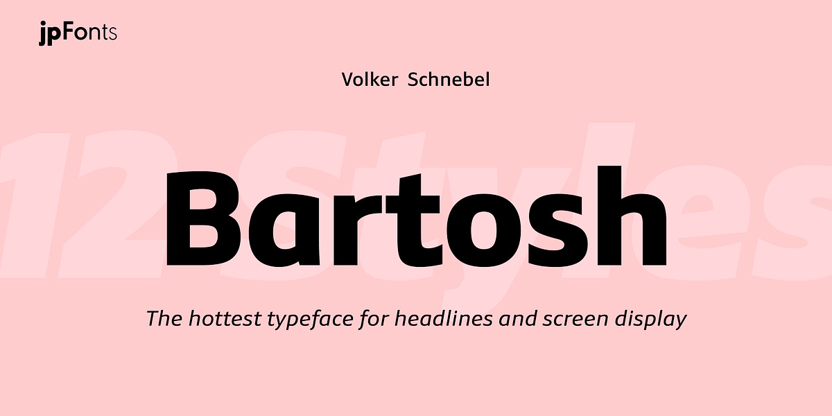Bartosh, a Sans Serif Font by JPFonts (Photo 1 of 3)