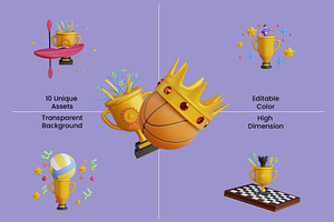 Sport Champion 3D Illustration Pack