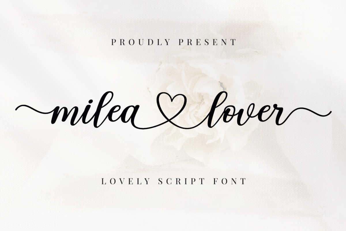 Milea lover, a Script Font by Megatype (Photo 1 of 8)