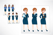 3 Businesswomen Blue Suits, a Person Illustration by Kakigori Studio (Thumbnail 3 of 3)