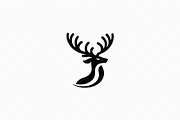 Minimalist Deer Emblem Stag, an Animal Illustration by Vectorium Studio (Thumbnail 1 of 4)