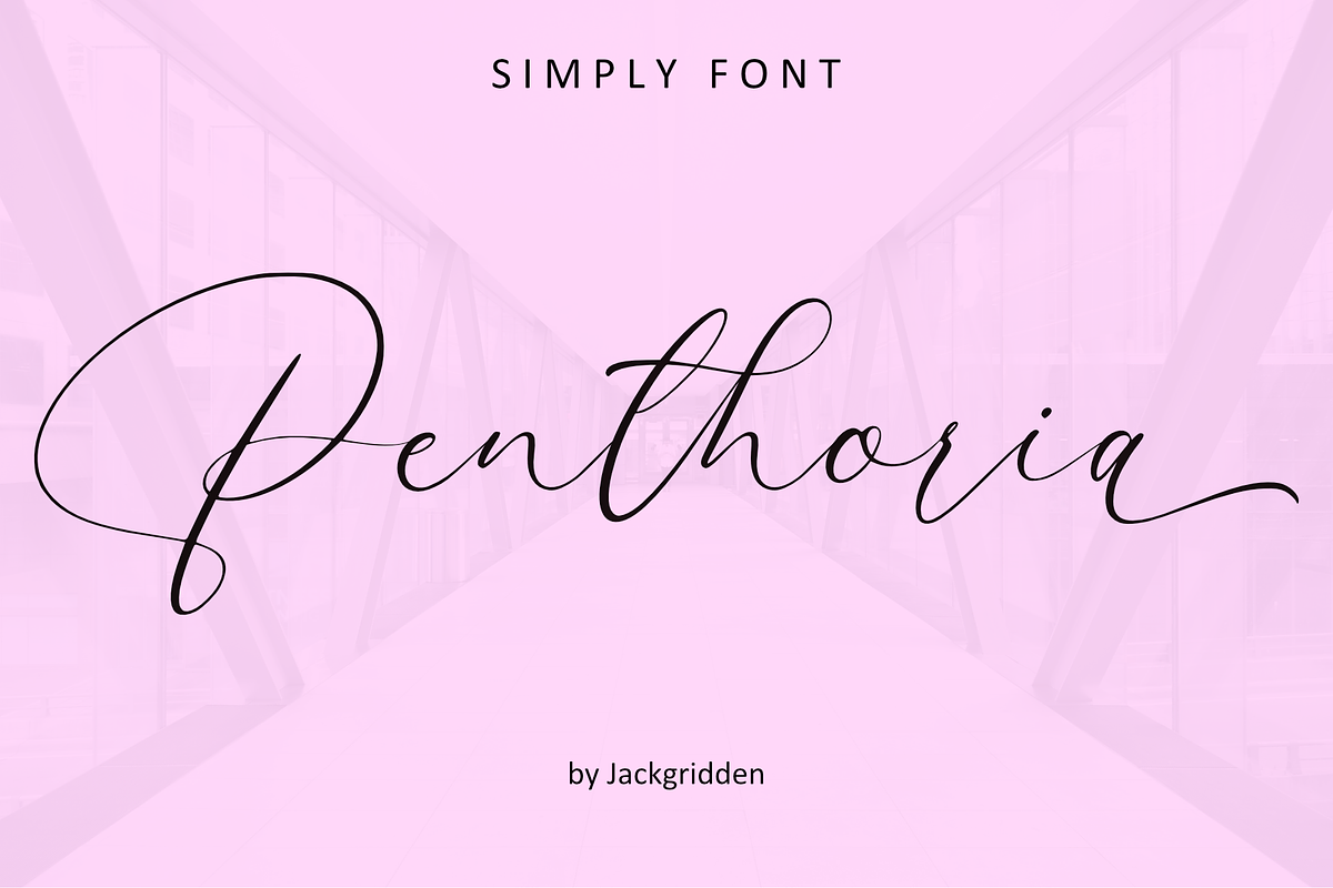 Penthoria | Handwritten Font, a Handwritten Font by Jackgridden (Photo 1 of 10)