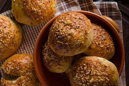 Homemade cheese buns featuring gnocchi, fried, and potato, a Food & Drink Photo by Stepanek Photography