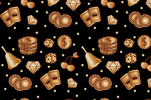 Casino and Gambling Seamless Pattern