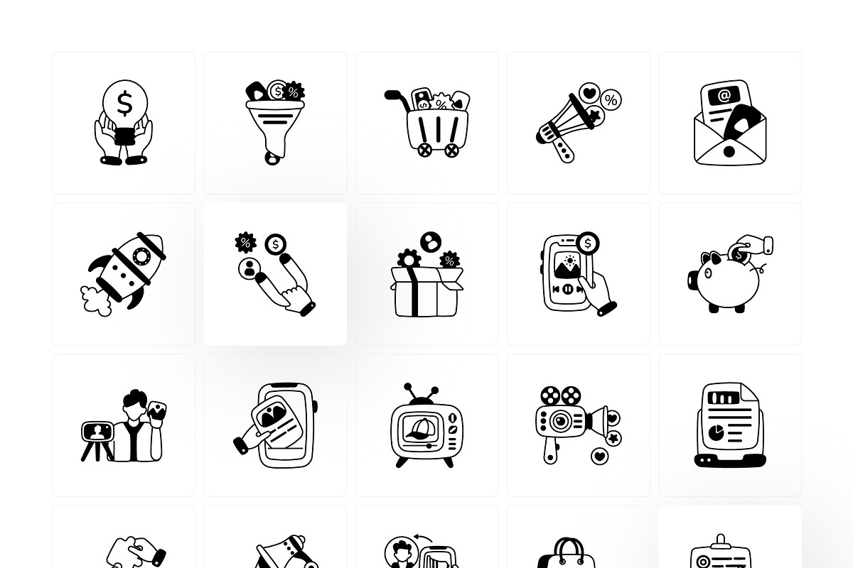 Marketing icons, a Duotone Icon by Prosymbols (Photo 9 of 10)