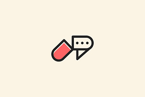 Capsule Chat Talk Logo Symbol