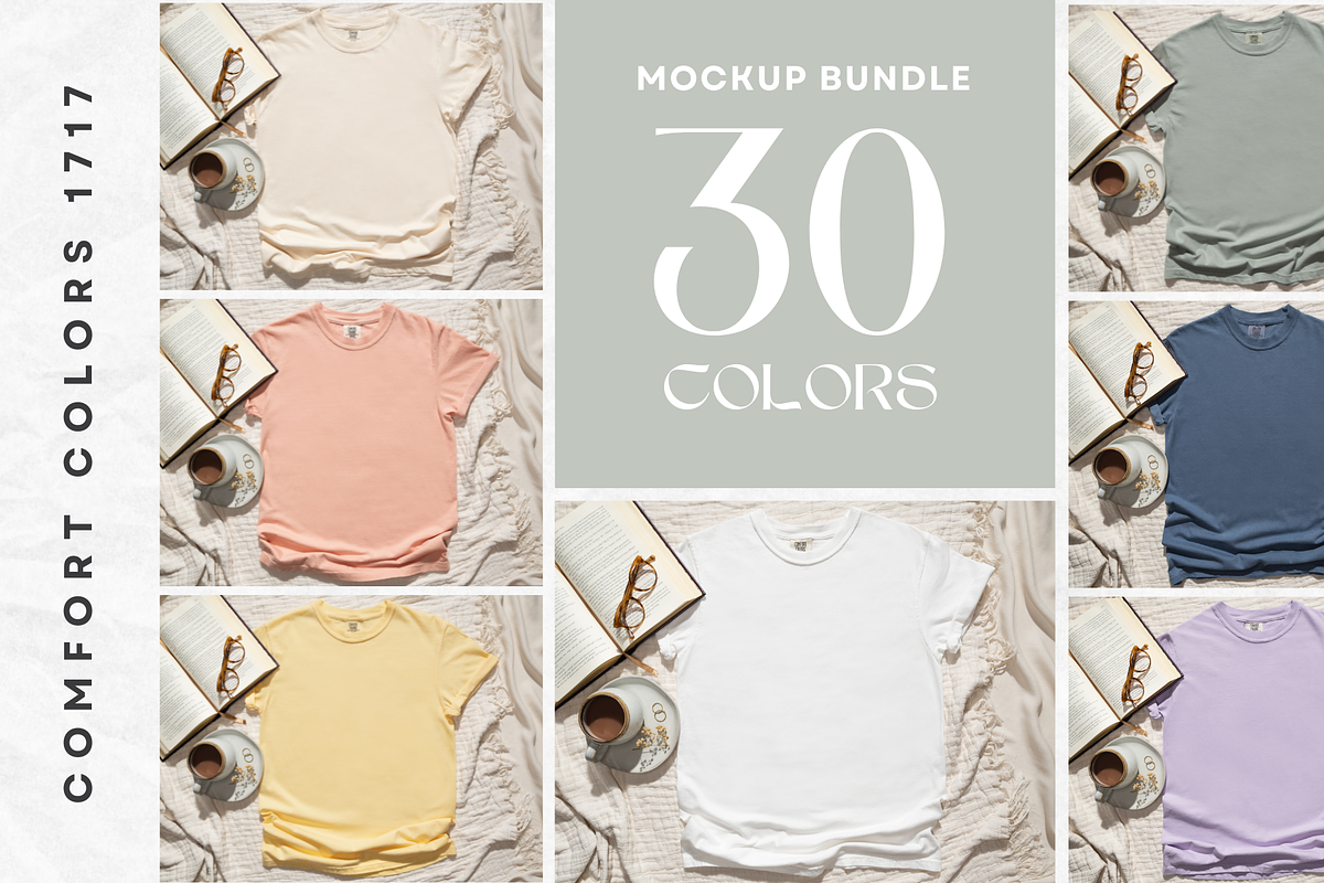 Comfort Colors 1717 Mockup Bundle, a Shirt Mockup by Moda Mocks (Photo 1 of 5)