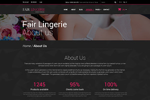 Fair Lingerie Ecommerce PSD Template