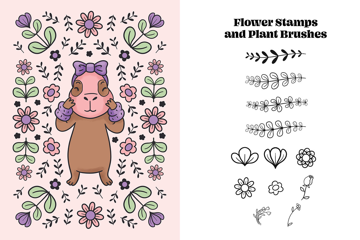 Capybara Days for Procreate, a Brush Add-On by Pencil Twist (Photo 3 of 9)