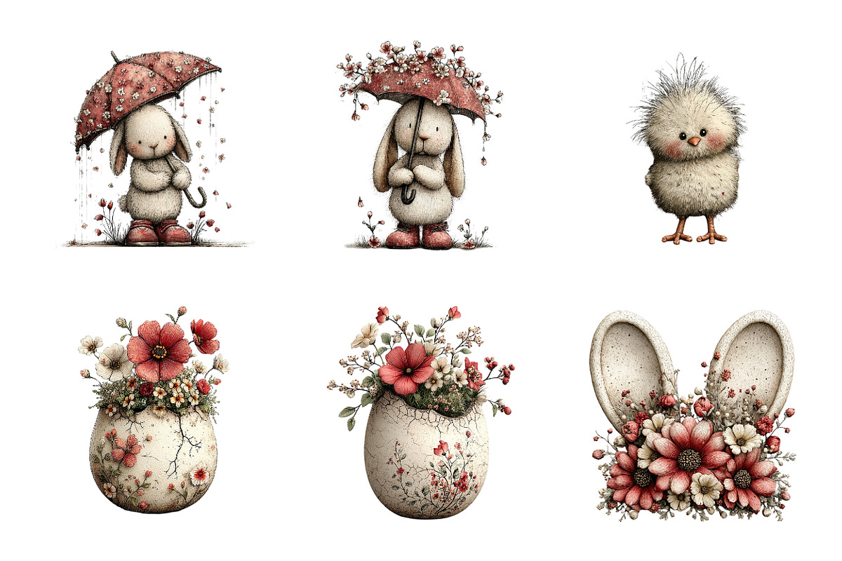 Whimsical Spring Easter Bundle, an Illustration by SinaCreation (Photo 5 of 11)