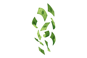 Cartoon money. Paper cash, a Finance Illustration by Things for designers