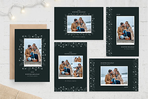 Winter Family Photo Card Template