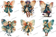 Whimsical Butterfly Fairy Clipart, an Illustration by DreamArtGraphic (Thumbnail 2 of 5)