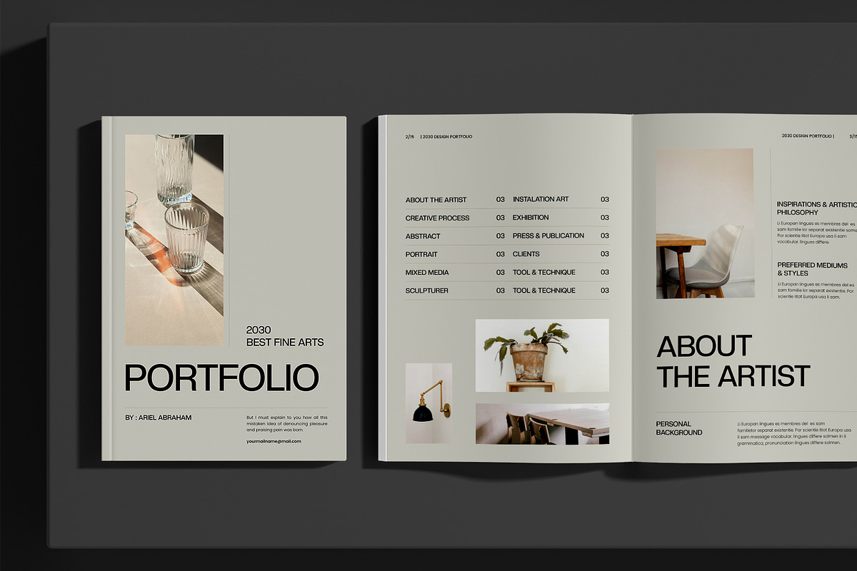 Elegant Art Portfolio, a Brochure Template by Neermana (Photo 2 of 10)