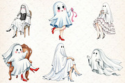 Pin-Up Ghost Girl Clipart, an Illustration by Libby Wishes (Thumbnail 3 of 7)