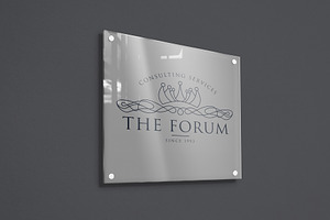 Glass Panel Sign Mockup