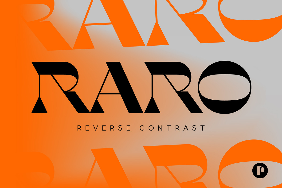 Raro | Futuristic serifs, a Serif Font by Pedroglifos (Photo 1 of 9)