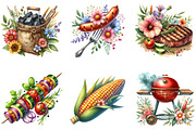 Summer Barbecue Day Clipart, a Seasonal Illustration by DreamArtGraphic (Thumbnail 4 of 4)