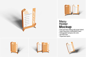 Menu Holder Mockup, a Product Mockup by Indah