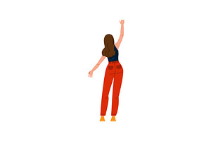 Young woman reaching for something, a Person Illustration by pikepicture