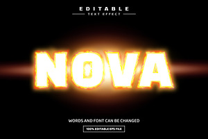 Nova Editable Text Effect