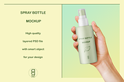 Spray Bottle in a Hand Mockup, a Mockup by AG Mockups (Thumbnail 1 of 3)