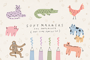 Soft Markers for Procreate, a Brush Add-On by Wink Brushes (Thumbnail 1 of 5)
