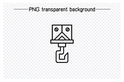 Winch Crane Hook Icons, an Outline Icon by Designfour (Thumbnail 2 of 7)