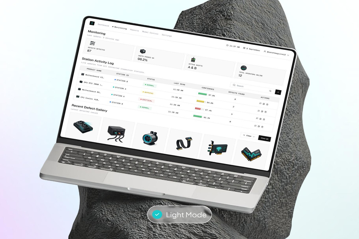 Defect Zero AIVision Quality Control, an UI Kit Template by Creative Perspective (Photo 4 of 7)