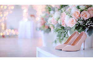 Pair of pastel pink high heels, a Nature Photo by Lermont51