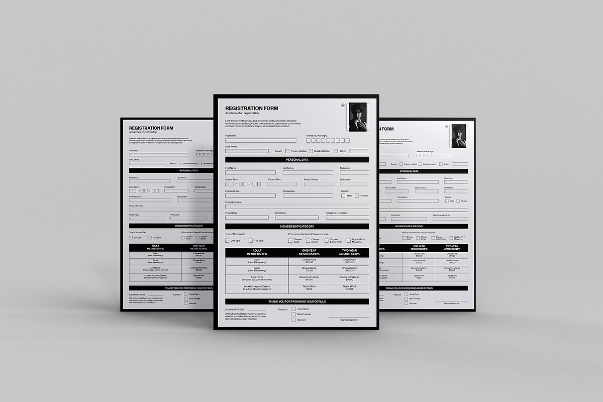 Registration Form Template, a Stationery Template by DesignCrest (Photo 5 of 6)
