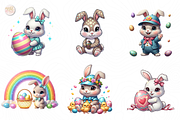 Easter Bunny Clipart PNG, Cute., an Animal Illustration by KennedyStudio (Thumbnail 3 of 4)