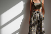 Wide Cotton Pants Studio Mockup PSD, a Bottom Mockup by 1001 mockups (Thumbnail 7 of 9)