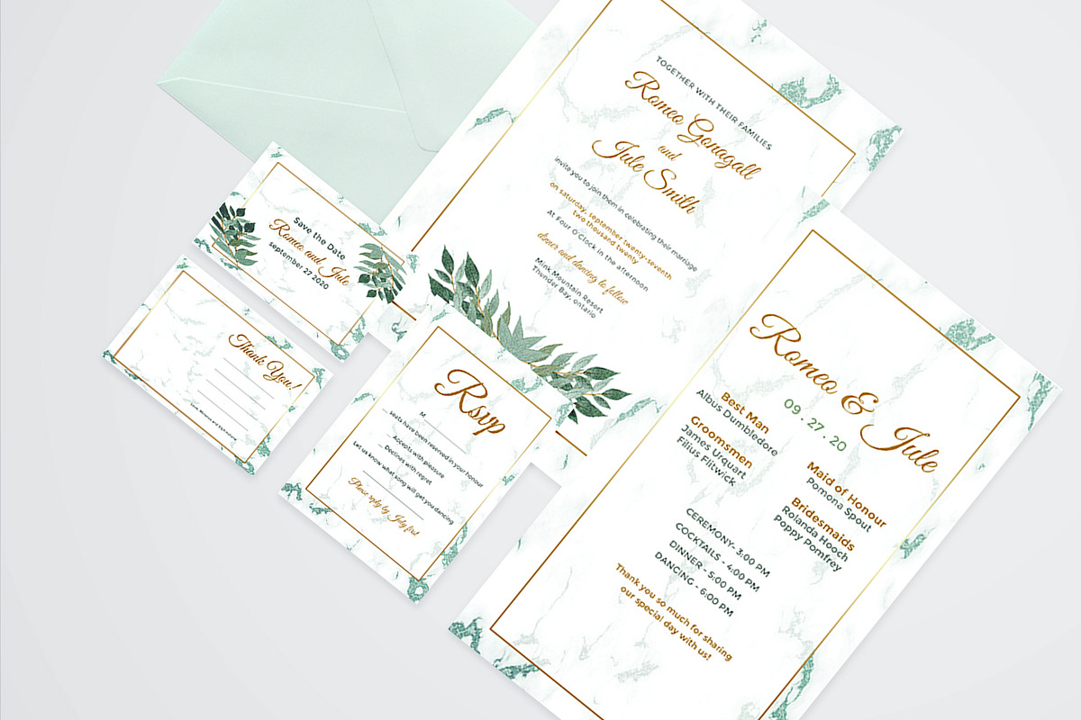 Marble & Floral Wedding Suite, an Invitation Template by Design with Qurat (Photo 5 of 5)