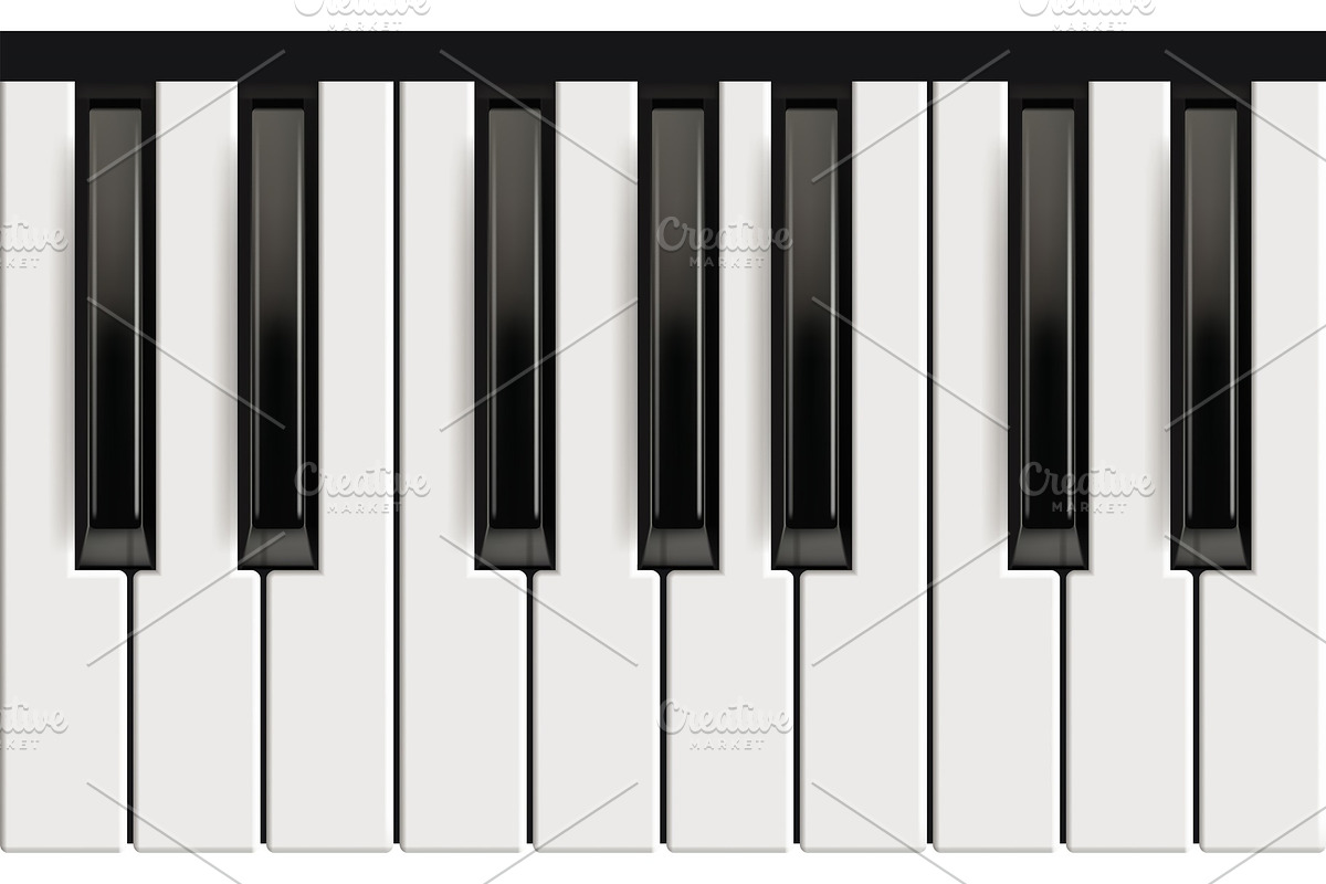 Piano keys. Realistic musical, a Background Graphic by Onyx