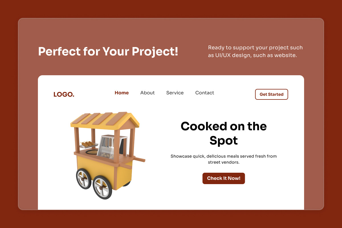 Stallo - Street Food 3D Icon Pack, an Object Illustration by twinstd (Photo 5 of 6)