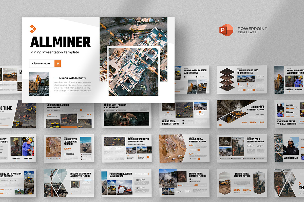 Mining Industry Powerpoint Template, a Presentation Template by fluffstudio (Photo 1 of 4)